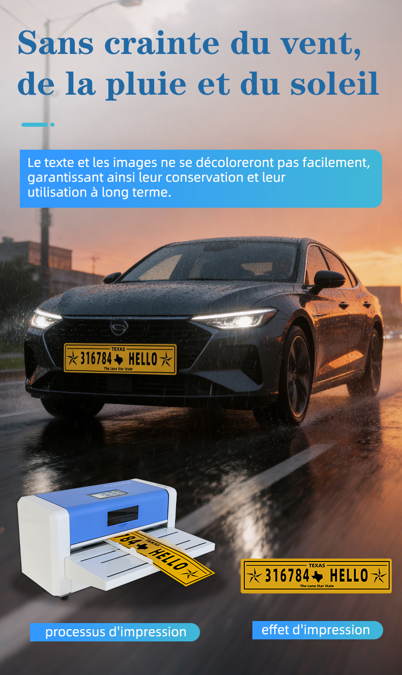Imprimante de plaques d'immatriculation
