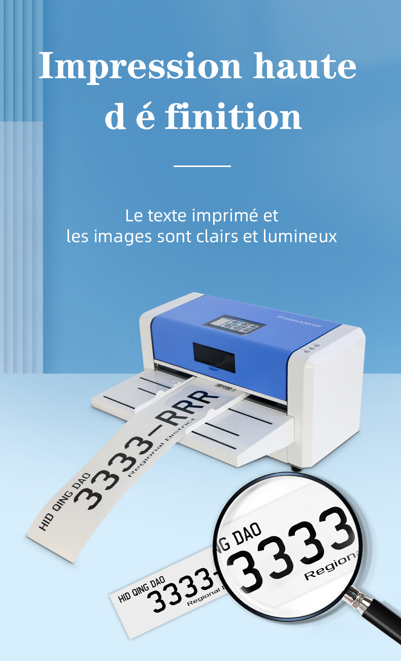 Imprimante de plaques d'immatriculation