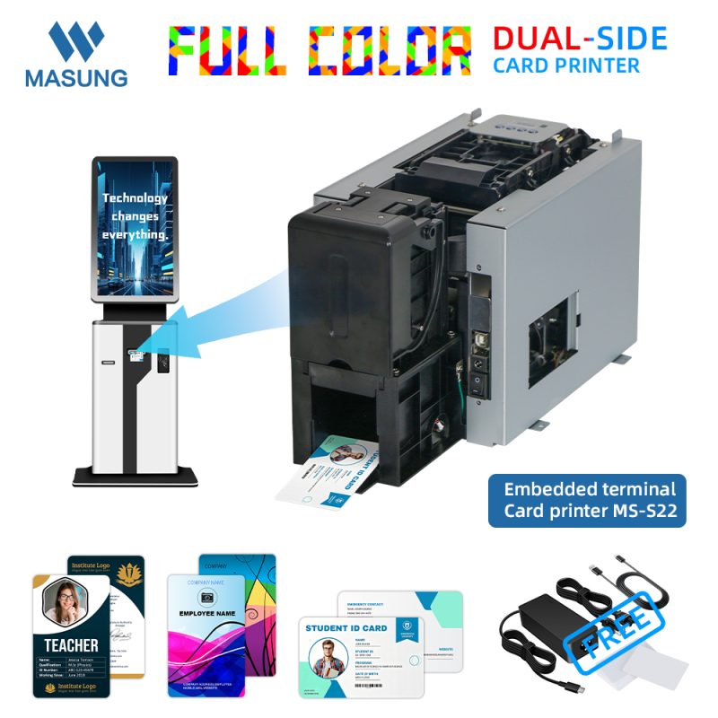 Module d'imprimante de cartes intégrable et personnalisable Masung MS-S22 pour bornes interactives, terminaux et machines libre-service