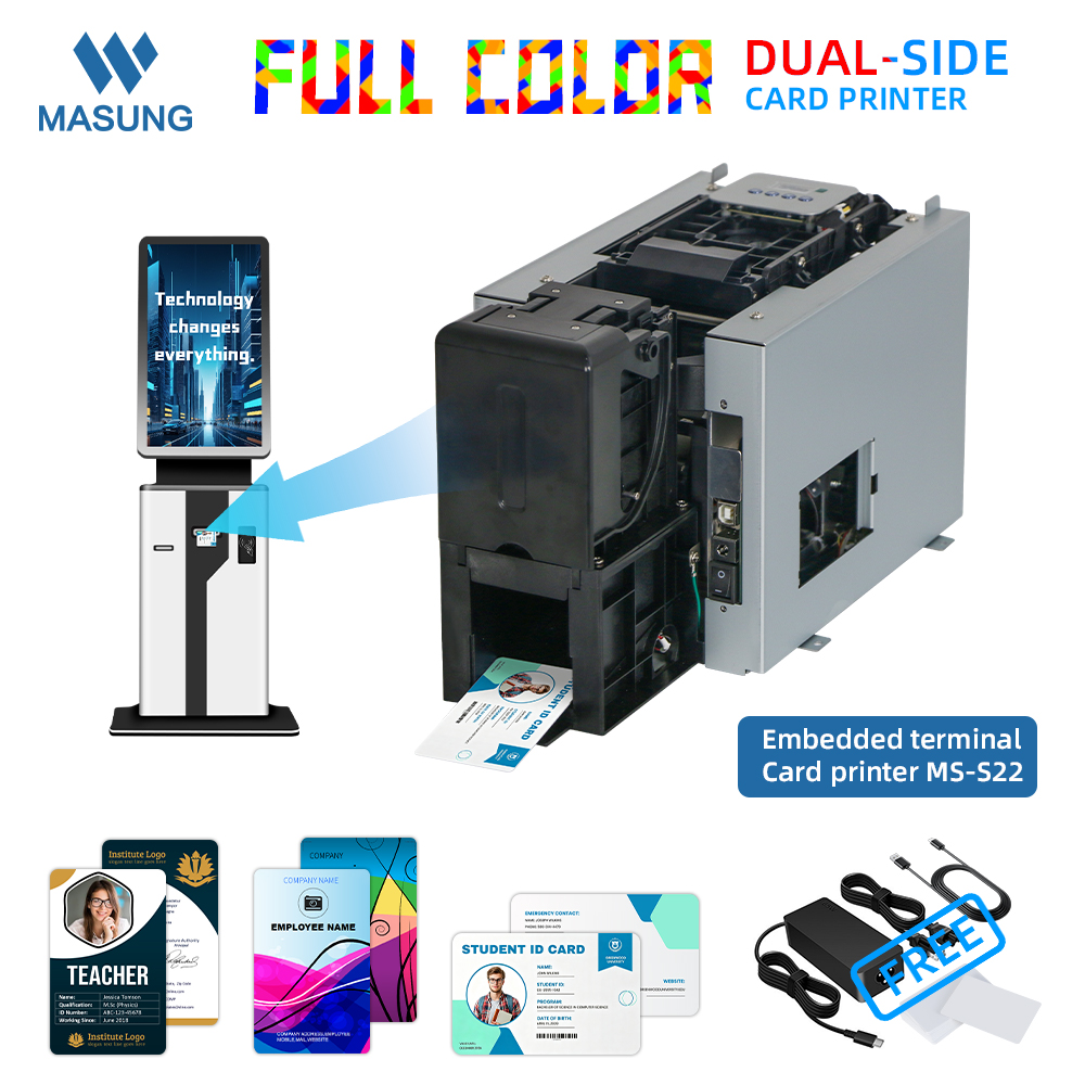 Module d'imprimante de cartes intégrable et personnalisable Masung MS-S22 pour bornes interactives, terminaux et machines libre-service