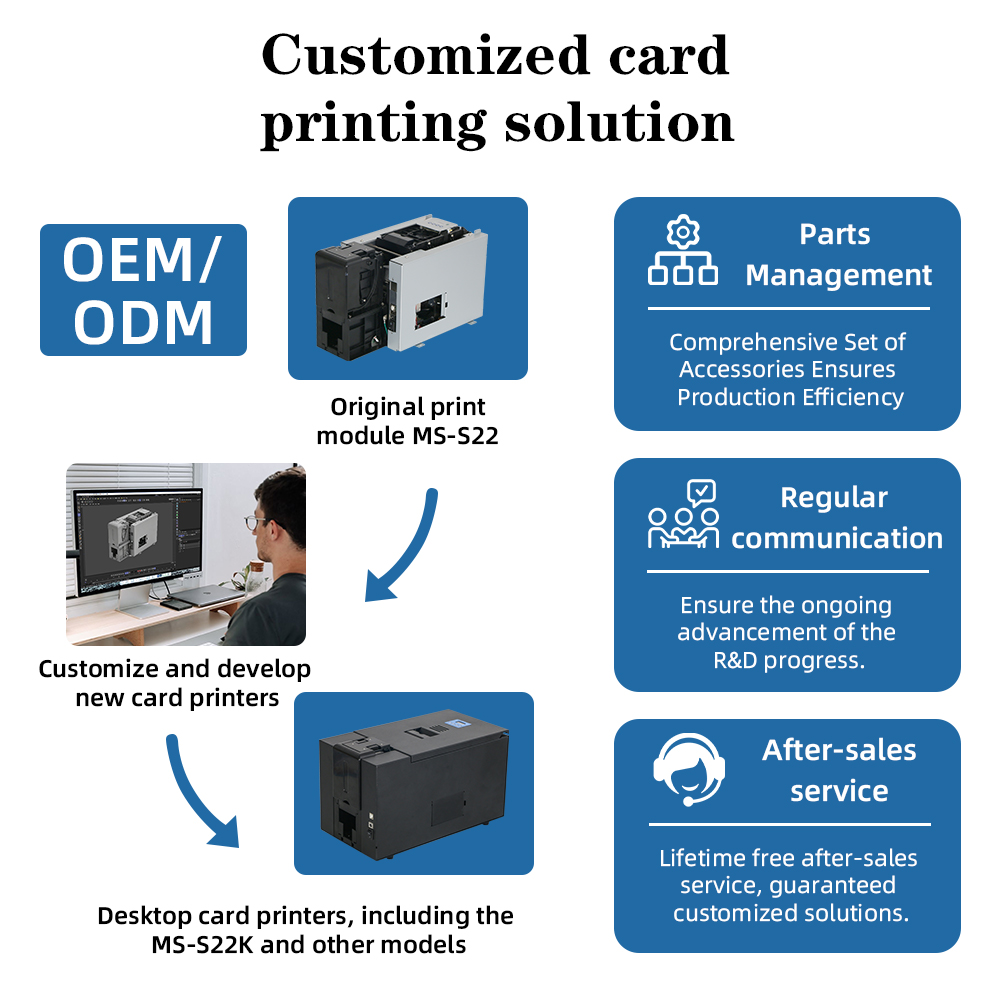 Module d'imprimante de cartes intégrable et personnalisable Masung MS-S22 pour bornes interactives, terminaux et machines libre-service - Image 5