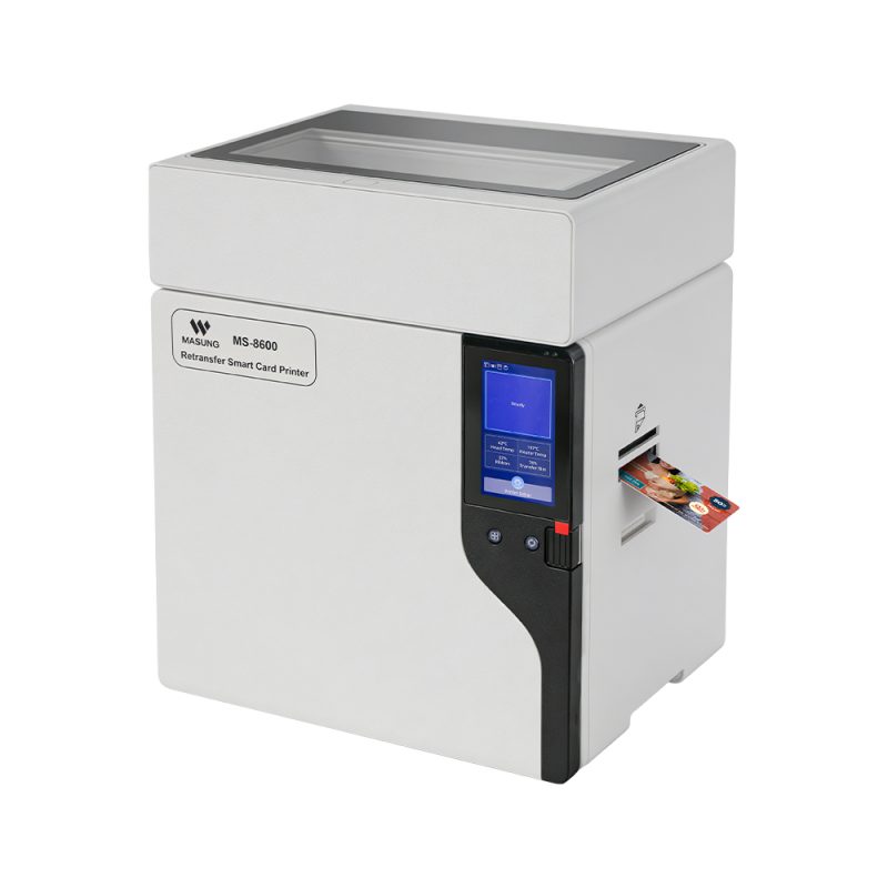 Imprimante de cartes PVC couleur Masung MS-8600 de qualité industrielle, 600 DPI, avec technologie de retransfert