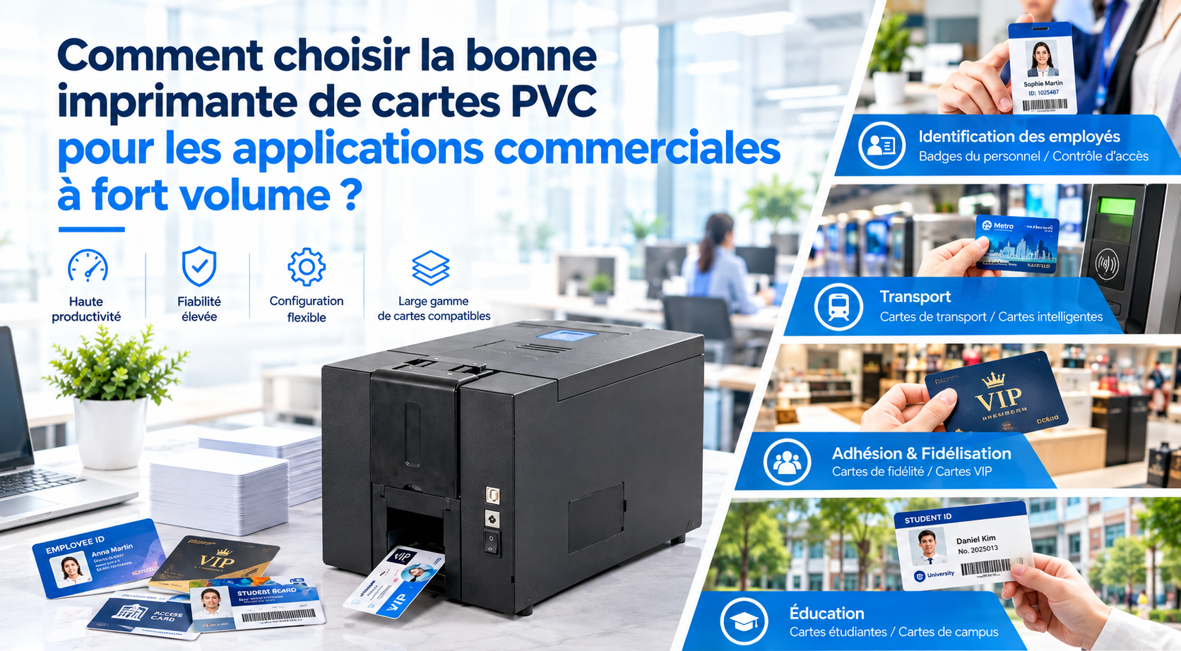 Comment choisir le bon imprimante de cartes PVC pour les applications professionnelles à grand volume ?