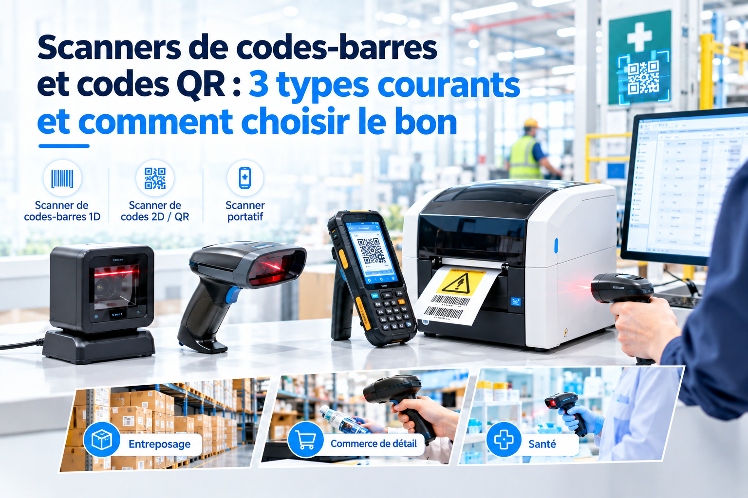 Lecteurs de codes-barres et de codes QR : 3 types courants et comment choisir le bon