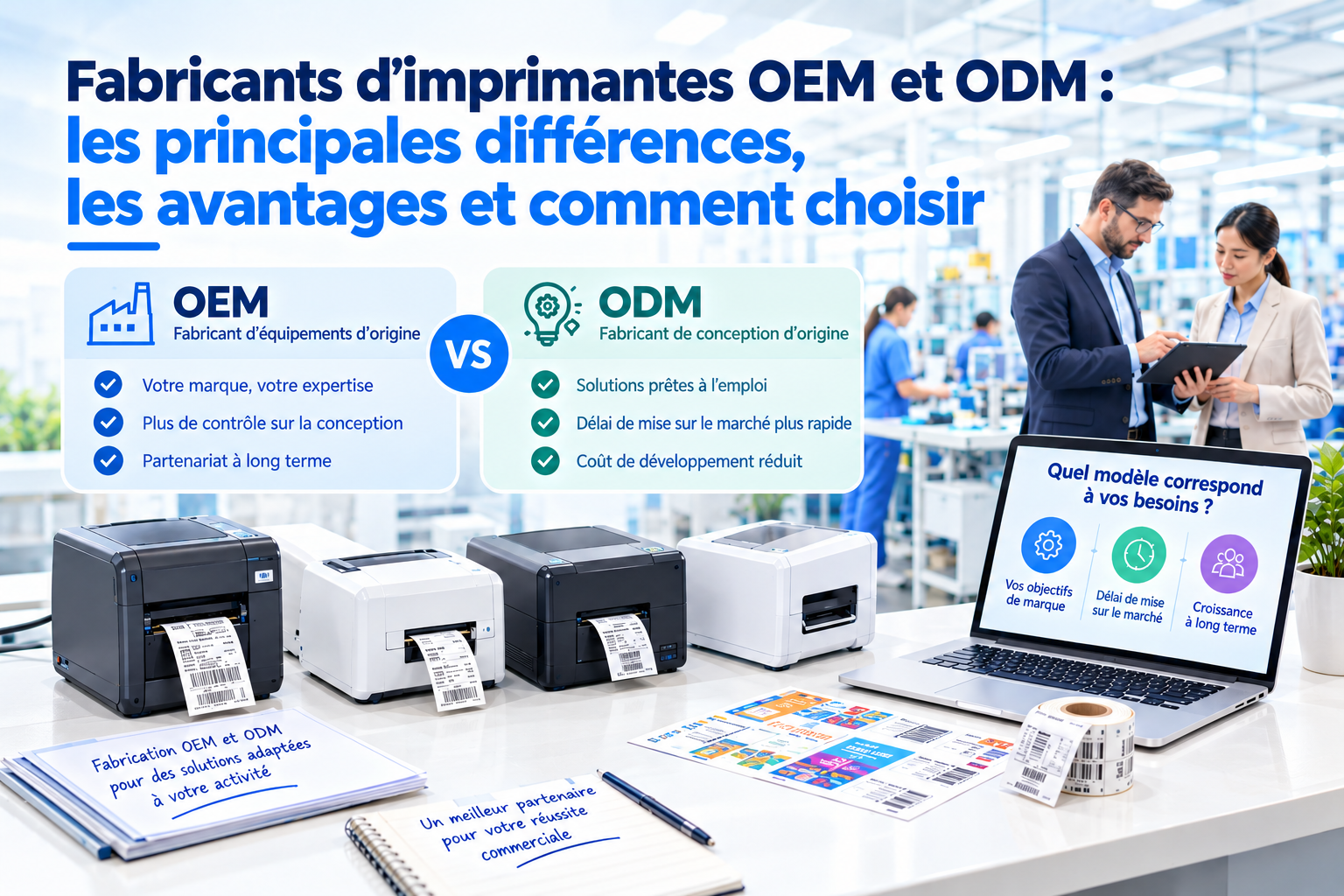 Fabricants d’imprimantes OEM vs ODM : principales différences, avantages et comment choisir