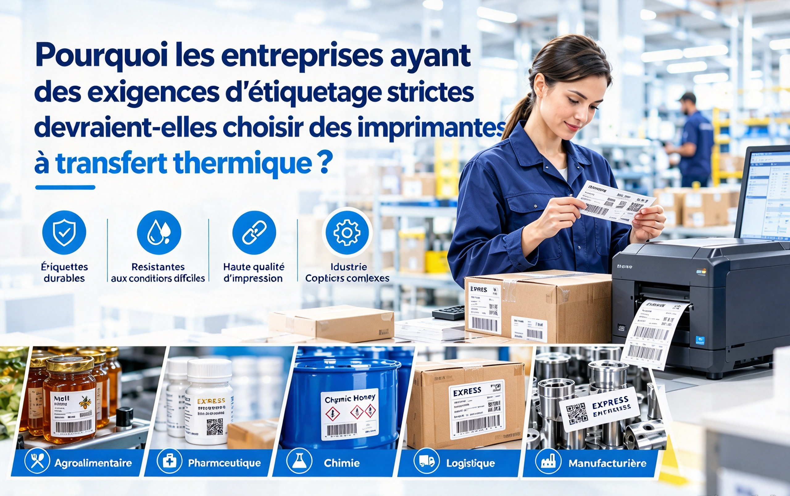 Pourquoi les entreprises ayant des exigences élevées en matière d’étiquetage devraient-elles choisir des imprimantes d’étiquettes à transfert thermique ?
