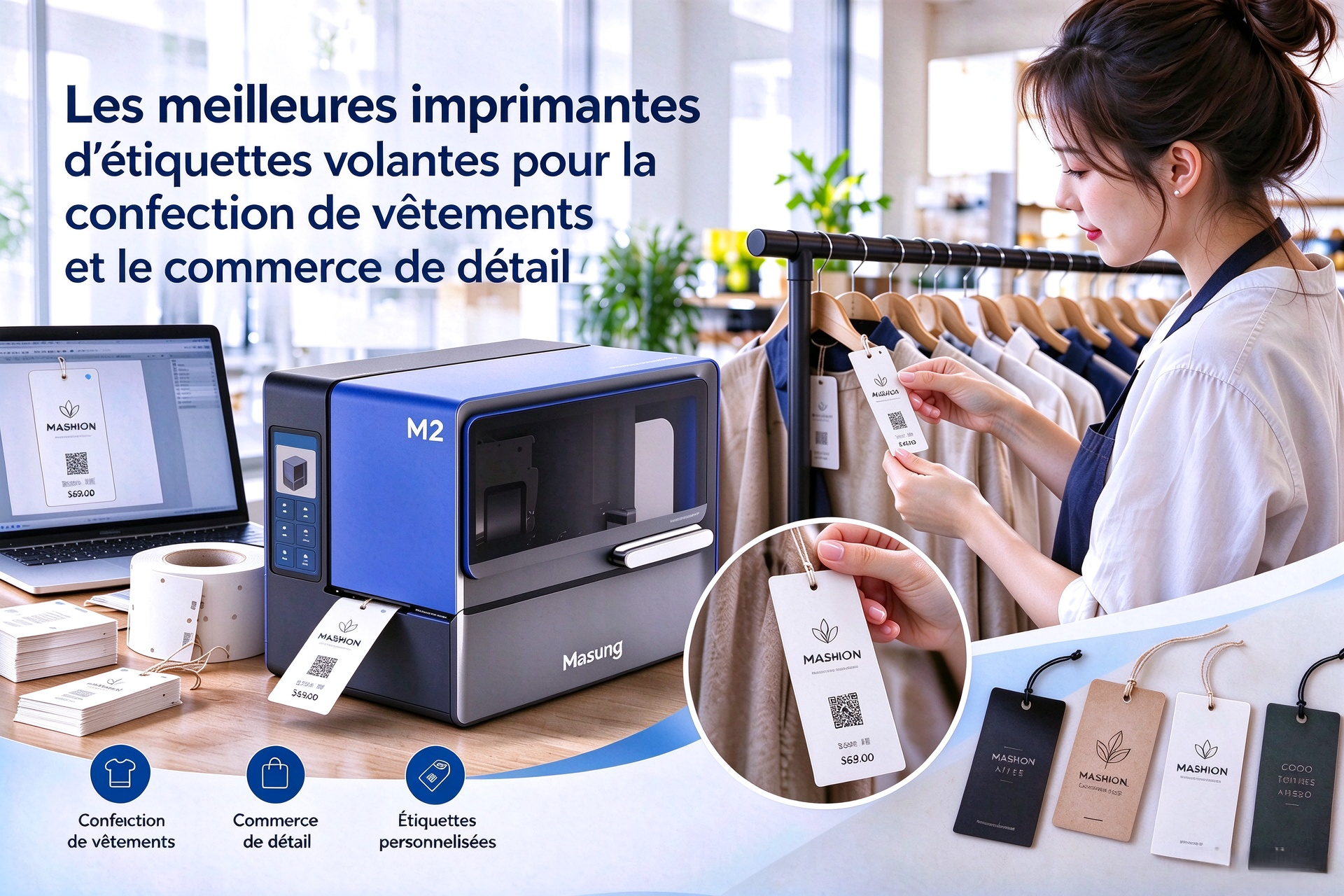 La meilleure imprimante d’étiquettes cartonnées pour la confection et la vente au détail de vêtements