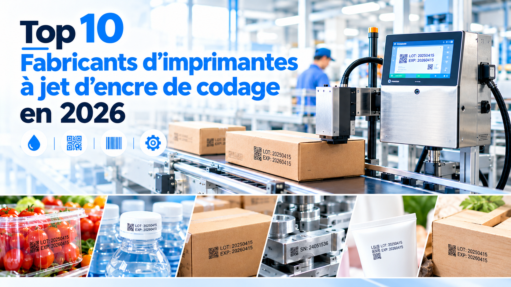 Top 10 des fabricants d’imprimantes à jet d’encre pour le marquage industriel en 2026